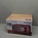 Brentwood TS-345R Stainless Steel 4 Slice Toaster Oven, Ruby Red