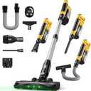 Cordless Vacuum Cleaner for DeWalt Battery, 7in1 Lightweight Stick Vacuum with HEPA Filter, 35KPA Suction, 350W Brushless Motor, 3 Modes for Carpet, Floor, Car (Battery Not Included)