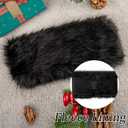 Loritta Womens Winter Headbands Faux Fur Headband Elastic Ear Warmers Furry Ear Muffs,Black