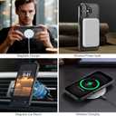 for iPhone 17 Wallet Case Compatible with Magsafe, Magnetic RFID Blocking Card Holder Kickstand 2 in 1 Detachable Case for iPhone 17 6.3", Carbon Black