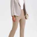 AFITNE Women's Yoga Dress Pants High Waist Pull On Stretchy Straight Leg Work Casual Slacks with Water-Repellent Fabric (XL)