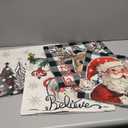 Brightown Red Christmas Pillow Covers 18x18 Set of 4 Christmas Decorations Winter Holiday Decor Throw Cushion Case for Home Couch