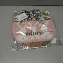 Easter Wreath for Front Door, Easter Bunny Rabbit Wreath with Bow Door Decoration for Home Wood Door Sign Hanger Decor Spring Welcome Farmhouse Rustic Holiday Home Hanging Decoration (Multicolor)