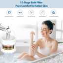 Bath Filter for Tub 2500 Gallon Bathtub Water Filter, Upgraded Large Opening Design (15L/Min) Universal Fit for Bathtub Faucet, Hard Water Softener Removes Chlorine Sensitive Skin Dry Hair Friendly (Matte White)