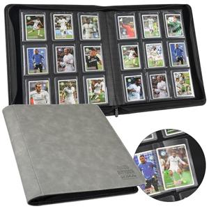 Toploader Binder with 9-Pocket Pages, Holds 288 "3×4" Rigid Toploader Hard Cases, Card Holder for Collectible Cards or Sports Cards, Durable Sleeves for Storage & Display (Gray)