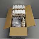 350 Pieces Black and Gold Plastic Plates with Disposable Silverware, Include 50 Dinner Plates 9, 50 Dessert Plates 6.3, 50 Black Cups 9 OZ, 50 Pre Rolled Napkins for Wedding Party Graduation