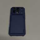 for iPhone 17 Pro Case Wallet with Card Holder (4-5 Cards), Slide Camera Cover, Military Grade Drop Shockproof, Heavy Duty Rugged Women Men Phone Case for iPhone 17 Pro 6.3" 2025, Blue