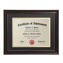 ELSKER&HOME 8.5x11 Diploma Frames with Mat, Classic Cherry Wood, 8.5x11 or 11x14 Inch - Double Matte Black with Gold Rim