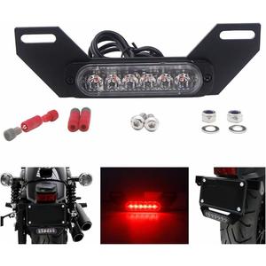 Universal LED Motorcycle B6 Dual License Plate LED Brake Light ATV Burst Flash Tail Stop Lamp Auxiliary Lights Taillight
