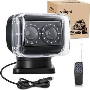 Nilight Boat Spotlight 60W 5000LM Magnetic LED Light 12V-24V Offroad