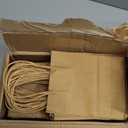 qiqee 100Packs Mini Size Paper Gift Bags with Handles Bulk 4.5"×2.5"×6" Brown Gift Bags Multiple Uses