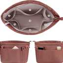 Vercord Purse Insert Organizers for Tote Handbag Bag in Bag with Zipper Liner Bag Organizer for Women 14 pockets