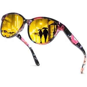 Chicid Night Driving Glasses for Women, Polarized Night Vision Glasses Anti-Glare UV400 Protection