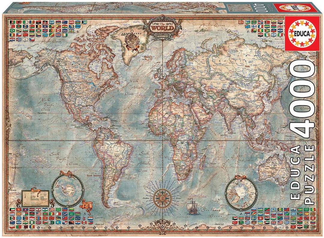4,000 Piece Puzzle - The World Map
