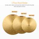 SONICAKE Clap Stack Cymbal Pack, 11"13"15" 3-Piece Golden