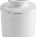 Butter Bell - The Original Butter Bell Crock by L. Tremain, a Countertop French Ceramic Butter Dish Keeper for Spreadable Butter, French Ceramic Butter Dish Keeper, Specialty - Classic White