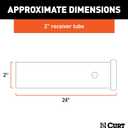 Curt Manufacturing 49240 24 in Receiver Tube 2 in X 2 in Raw Finish