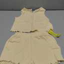 Girls' Summer 2 Piece Outfits Sleeveless Tank Tops and Wide Leg Shorts Sets (7-8 Years, Beige)