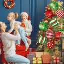 12pcs 2D Cardboard Large Red and Green Christmas Ornaments Tree Picks Decorations Candy Swirl Lollipop Peppermint Xmas Tree Topper Ornaments for Home Office Winter Holiday Xmas Party Supplies