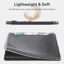 CoBak Case for Kindle Paperwhite 12th Gen 2024 (7") & Kindle Colorsoft Signature Edition (7") - New PU Leather Cover and Clear Soft Silicone Back Cover with Auto Sleep Wake Feature (Blue Blossom)