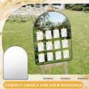 Colingmill 24 x 18 Inch DIY Wedding Seating Chart Mirror with Mirror Decal Sticker Wedding Reception Display Chart Board Our Favorite People Find Your Seat Date Signs for Marriage Decor (Balck)