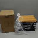 2 Pack Potato and Onion Storage Bins, Stackable Kitchen and Pantry Organizer with Bamboo Top & Lightweight PP Mat, for Vegetables, Fruit, Onion, Potato, Garlic - Pantry, Kitchen Storage Bins (Black)