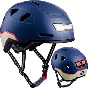 XNITO Bike Helmet with LED Lights - Urban Bicycle Helmet for Adults, Men & Women - CPSC & NTA-8776 Dual Certified - Class 3 E-Bikes, Scooters, Onewheel, Commuter, Mountain (Logan, Medium)