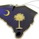 South Carolina Ornament Palmetto Flag State Shape Christmas Decoration