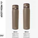 Simple Modern Mesa Loop Water Bottle with Covered Straw and Handle | 24oz Cup Holder Friendly Insulated Stainless Steel Bottles for Travel, Sports and School | Hazelnut