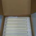 Homemory 24 Pcs Waxy Flameless Taper Candles with Remote, Led Flameless Candlesticks Classic Tall Candle, Flickering Battery Operated Taper Candles for Bedroom, Dining Room, Ivory, 9.6 inches