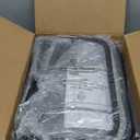 60 Gal (230L) Laundry Hamper 3 Section with Lid, Leather Patchwork Laundry Sorter with Rolling Lockable Wheels and Handle, Laundry Basket Organizer for Laundry Room, Bedroom and Bathroom - Beige