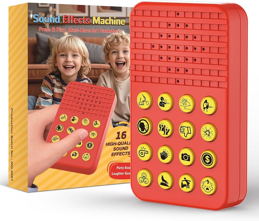 GEERAY Prank Sound Effect Machine - 16 Hilarious Sounds - Pocket Sized Noise Maker for Ages 3+ Kids - Funny Gag Christmas Birthday Gift for Teens Boys Girls