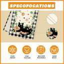 2 x XCHI Fall Black Cat Pumpkin Plaid Table Runner Table Decoration for Kitchen Dining Dinner Autumn Home Decor 13x72 Inch