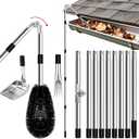 13.12FT Adjustable Gutter Cleaning Tool with 180 Swivel Head, Gutter Rake, Cleaning Shovel  Ladder-Free Cleaner Pole for Leaves, Debris, and Cobwebs