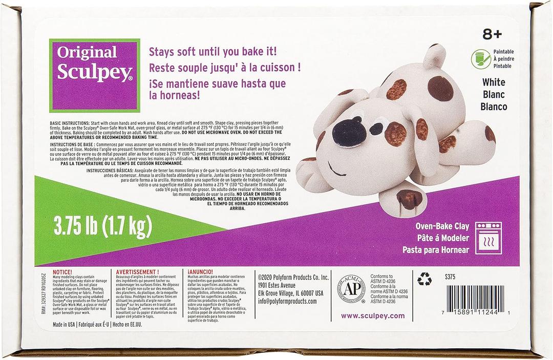 Sculpey Original Clay, 3.75-Pound, White