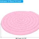 uxcell 8 Pcs Drink Coasters with Holder, Cotton Woven Coaster Set, Absorbent Coasters for Cups, Drinks, Home Decor and Tabletop Protection, 4.3 Inches Pink