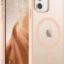SUPFINE Magnetic for iPhone 11 Case (Compatible with MagSafe) (Military Grade Drop Protection) Slim Translucent Matte Shockproof with Anti-Fingerprint Phone Case,Sand Pink