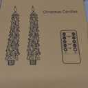 Flameless Candles with Remote  4 Pack Christmas Tree Candles, Battery Operated Snowy Tree Design, 3D Flickering Flame, Safe Holiday Home Decor for Christmas Decorations & Gifts