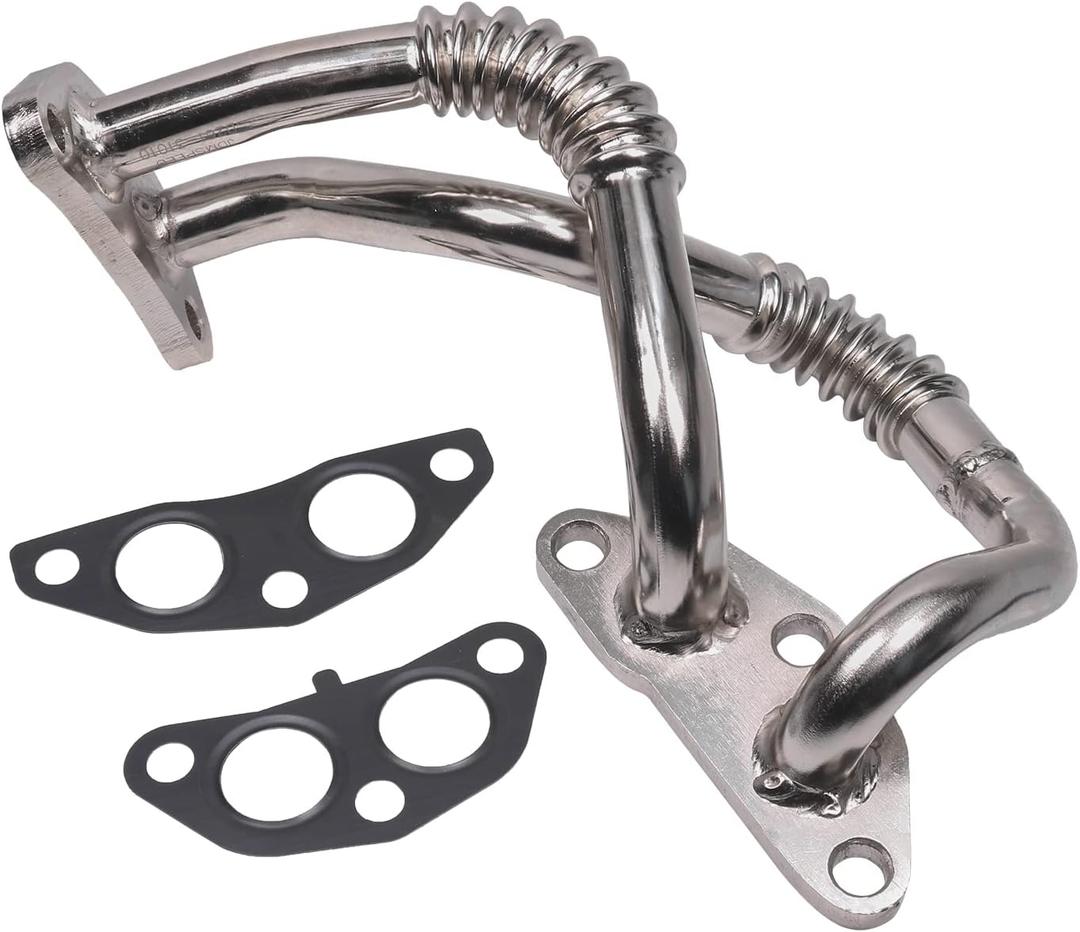 Engine Oil Cooler Hose Line Lower Pipe Assembly with Gasket Compatible with 2007-2016 Lexus RX350 RX450h Toyota Highlander Sienna Venza Replace# 625-022, 1576731010