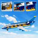 WINGIFT 510 Pcs City Passenger Airplane Building Set, 6 IN1 Plane Building Blocks Toys, STEM Aircraft Bricks with Shuttle Bus, Baggage Truck,Airplanes Model Toys Gifts for Adults Boys Girls Age 6-12+