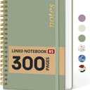 Lined Spiral Notebook Journal for Work, 300 Pages Thick B5 (7.1"x10") College Ruled Journal for Women & Writing, Hardcover Notebook for Note Taking, Perfect for Office Home School Supplies, Green