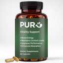 Vitality Support - Men's Pills Blend with Ashwagandha, Shilajit, Black Pepper Extract & Vitamin | Natural & Organic Energy Enhancement - 90 Capsules