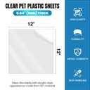10 Pack of 12x12 PET Sheet/Plexiglass Panels 0.04 Thick; Use for Crafting Projects, Picture Frames, Cricut Cutting and More; Protective Film to Ensure Scratch and Damage Free Sheets