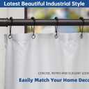 BRIOFOX Industrial Shower Curtain Rod - Never Rust Non-Slip 43-72 Inch Stainless Steel, Bronze, Painted-gold Finial