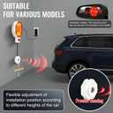 Garage Parking Sensor & Garage Parking Aid with LED Stop Light, Adjustable Ultrasonic Park Assistant for Car Stop Indicator with Red Yellow Green Display, 6"6.5 ft (White)