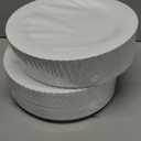 FOCUSLINE 10 Inch White Plastic Plates,100 Count Disposable Heavy Duty Dinner Plates, Premium Hard Plastic for Weddings, Parties and Events