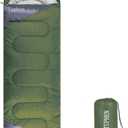 tuphen- Sleeping Bags for Adults Kids Boys Girls Backpacking Hiking Camping Microfiber Liner, Cold Warm Weather 4 Seasons Indoor Outdoor Use, Lightweight & Waterproof (3lb-Green Grey)