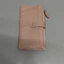 Women's Wallets - RFID Blocking Leather Bifold Clutch Credit Card Holder Long Travel Purse with Wristlet (Pink)