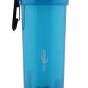 Pro Impact Shaker Cups for Protein Shakes  24.5 Oz Protein Shaker with Carabiner Hook  Leakproof Impact Resistant Shaker Bottles for Protein Mixes  Protein Shake Blender for Gym, On The Go - Blue