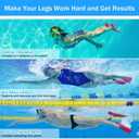 Gintenco Swim Fins, Kids Swim Training Fins for Lap Swimming, Travel Size Flippers with Mesh Bag, Silicone Swimming Fins for Kids Teens Adults Women Men Size M